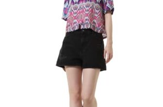 ONLY Women Printed Viscose Purple Shirt