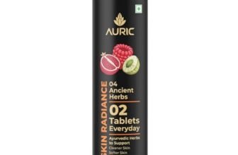 Auric Skin Radiance for Glowing Skin 20 Tablets with Biotin, Amla, Pomegranate & Grape Seed Extract | Mixed Berries Flavour | Shine 365