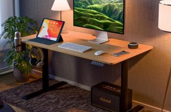 Green Soul Imperium Height Adjustable Table for Office Work | Everyday Ergonomic Desk with One Piece Top | Advance Memory Preset | 3 Year Warranty | Installation Provided (GreyOak,1100 x 600 Top)