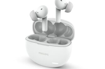 Philips Audio TAT1179WT/94 True Wireless in Ear Earbuds with Pocket Sized Charging Case, Play Time Upto 45Hrs, 10mm Dynamic Drivers, Inbuilt Mic, IPX4 Splash & Sweat Resistant (White)