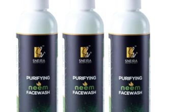 SNEIRA® Purifying Neem Facewash 200ml(Pack of 3) | Mild Face Wash With No Harsh Chemicals, Soap & Paraben Free, Removes Dirt & Excess Oil For All Skin Type