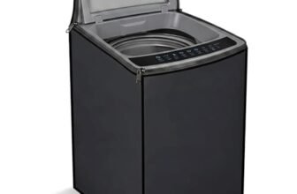 Robustt Top Load Fully Automatic Washing Machine Cover for 6 kg, 6.5 kg, 7kg & 7.5 kg (Grey) | Waterproof & Dustproof Polyester Fabric with Zipper | Protection Cover | 59 x 59 x 86 cms