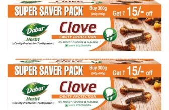 Dabur Herb’l Clove Toothpaste – 600g (Pack of 2, 300gx2) | Cavity Protection Toothpaste | No Added Fluoride, Parabens & Triclosan | Helps Fight Bacteria & Pain