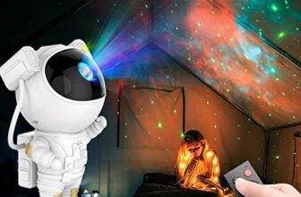 Desidiya LED Starry Night Light Projector Lamp, Galaxy Projector, Star Projector with Timer and Remote Astronaut Nebula Lamp for Kids Adults, Room Decor Gifts for Kids, Friends, Birthday Party (White)