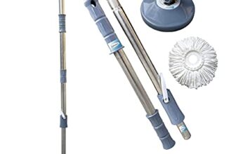 Livronic® Classic Blue Mop Stick India’s Biggest Rod Set Easy to fit for All Bucket | Stainless Steel Spin mop Stick with 360 Degree Rotating with 1 Microfiber Refill Clean for Home Kitchen and Bathroom Cleaning (Set of 1) Mop Set (BLUE)