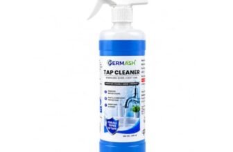 Tap Cleaner & Limescale Remover 500ml | Removes Hard Water Stains, Calcium Deposits & Rust Marks in 60 Seconds | Descaler for Taps, Faucets, Showers, Tiles, Mirrors & Bathroom Fittings | Shine Formula