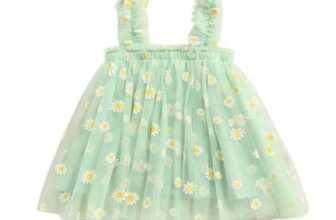 ROYALICA Baby Girls Dress | Frock Cami Strap Flared Printed Net Sleeveless Gown Princess Party Dress. (in, Age, 12 Months, 24 Months, Pista)