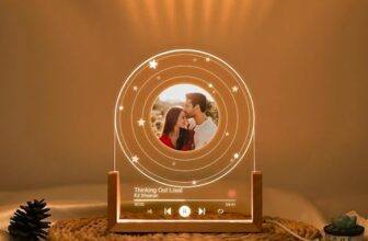 PRINT BHARAT Acrylic Customized Name LED Lamp Personalized Night Light with Name Custom Gift for Birthday Anniversary Home Decor for Men Birthday Kids Friend Return Gift Kids (Vinyl Record with Photo)
