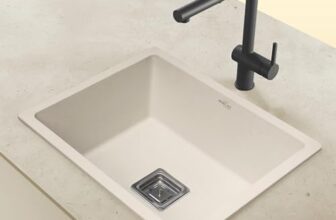 Benelave by Hindware BLACP91010 Quartz Sink 21×18 for Kitchen | Single Bowl | White Color | Better Sound Absorption for Quieter Use | 7-year Manufacturer Warranty