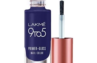 LAKMÉ 9To5 Primer + Glossy Finish Nail Colour|| Summer Blue||6 Ml
