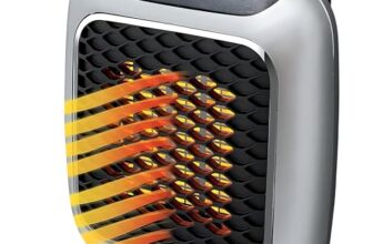 (DRUMSTONE Wall Mounted Electric Convector Heater 800W) – Infrared Heating Technology for Silent Operation & Uniform Heat Ideal for Bathroom, Bedroom, Office, Study Room