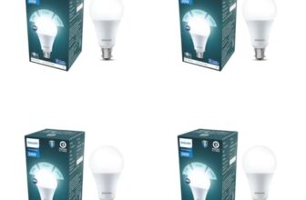 Philips 30W Dimmable LED Bulb | Cool White 6500K | B22 Base | Adjustable Brightness LED Light | Energy Efficient & Versatile Lighting | Pack of 4