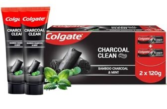 Colgate Charcoal Clean Deep Clean Oral Care Toothpaste, Bamboo Charcoal and Mint (Black Gel) 240g Saver Pack