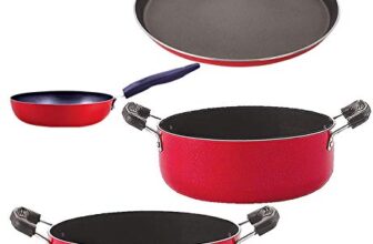 Nirlon Aluminium Non Stick Cooking Pots & Pans Set of 4 Pieces (FT13_CVG_CS26_CS24)