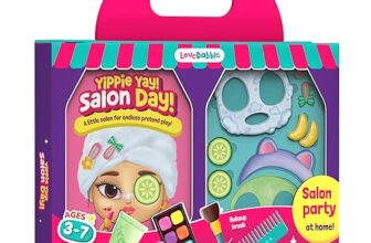 LoveDabble Pretend Play Cosmetic&Makeup Kit|Yippie Yay! Salon Day!-Lovedabble|Girl Makeup Toys|Birthday Gift for Girls&Kids|for Ages 3 4 5 6 7|18 Pieces Girl Makeup Toys|Cosmetic Kit for Girls, Pink