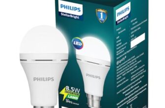 Philips Stellar Bright Rechargeable Emergency Inverter LED Bulb, B22 8.5-Watt-Crystal White(Pack of 1)