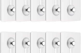 JIALTO Plastic 10 Pcs Self Adhesive Wall Hooks – Heavy Duty Transparent Hook for Photo Frames, Wall Clocks, Keys – No Damage, Easy Installation