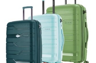 Nasher Miles Paris Hard-Sided Polypropylene Luggage Set of 3 | 55cm, 65cm & 75cm | 8 Wheels Double Spinner Small, Medium & Large Trolley Bag for Travel | Suitcase (Multicolor)