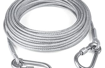 Clothes Drying Rope with Hooks 10 m Stainless Steel Clothesline Wire – Portable Laundry Drying Cable with Lock Hook Design for Balcony, Travel, Camping, Indoor & Outdoor Use