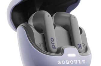GOBOULT Z40 True Wireless in Ear Earbuds with 60H Playtime, Zen™ ENC Mic, Low Latency Gaming, Type-C Fast Charging, Made in India, 10mm Rich Bass Drivers, IPX5, Ear Buds TWS (Lavender)