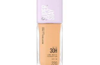 Maybelline New York Super Stay Lumi-Matte Liquid Foundation – 220, Up To 30H Long Wear, Water & Transfer Proof. SuperStay Lumi-Matte Liquid Foundation comes with Non-comedogenic & Vegan Formula | 35ml