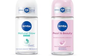NIVEA Women’s Deodorant Roll-On, Whitening Smooth Skin, 50Ml And Deodorant Roll On, Pearl & Beauty, 50Ml, 2 count