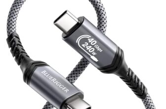 BlueRigger USB C Cable 3FT – (240W PD, USBC 4.0, Type C Cable, 48V 5A Fast Charging, 40 Gbps Data Transfer, 8K 60Hz HD Display, USB C Charger) – Compatible with Phone, Laptop, Monitor, Hub, Hard Drive