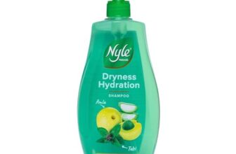 Nyle Naturals Dryness Hydration Shampoo, with Tulsi, Amla and Aloe Vera, Gentle & Soft Shampoo, pH Balanced and Paraben Free, For Men & Women, 1L