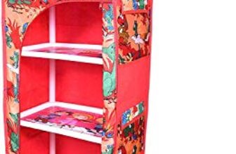 ZOSHOMI Baby Folding Wardrobe with 5 Shelves – Plastic Collapsible Storage Almirah for Kids Clothes, Toys & Essentials – Lightweight, Durable & Portable Organizer Cabinet for Nursery