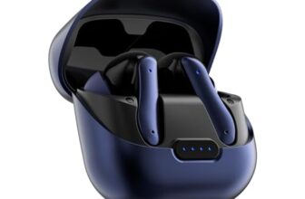 amazon basics TWS in-Ear Earbuds (AB-T01B) with Fast Charging up to 80 Hours of Playtime | Dual 10mm Driver | IPX4 Water-Resistance | Bluetooth 5.3 | Charging Case with Mic | Touch Control (Blue)