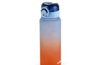 CELLO Buzz Large Sipper Water Bottle, 1160ml Sea Blue Orange | Leakproof, Easy to Carry, Lightweight | Gym Straw Water Bottle For Fitness, Office, School, Sports & Outdoor Hydration