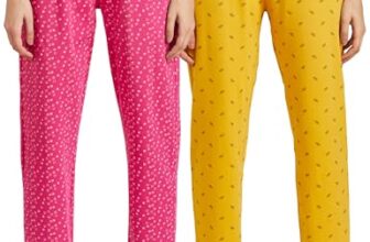Amazon Brand – Symbol Women’s Cotton Ankle Length Regular Fit Pyjama Set (Combo Pack of 2) (SBT-02 Cont_Mustard & Magenta_2XL)