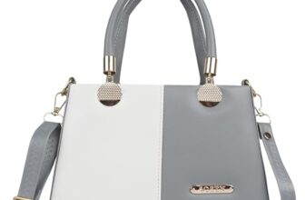 Gold Rose Women’s Elegant Color Block Handbag – Stylish Top Handle Purse for Office, Party & Daily Use | Premium Structured Ladies Hand Bag