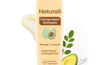 Naturali Damage Repair Shampoo | Improves Damaged Hair In Just 4 Uses | With Avocado & Moringa Oil | Sulphate Free | For Women | Shampoo for Frizzy and Dry Hair | Paraben Free | 200 ml