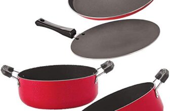 Nirlon Non Stick cookware Set of 4 Pieces Combo with bakelight Handle (FT13_CT12_CS26_CS24)