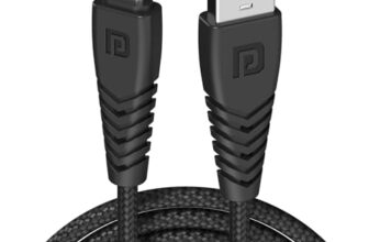 Portronics Konnect B Micro USB Cables For Fast Charging & Data Sync 3.0 Amp with PVC Heads I Nylon Braided I 1 mtr(Black)