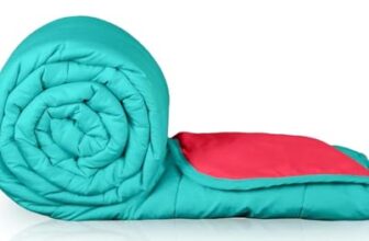 Zinnia Ultra Soft Microfibre Reversible Comforter – Double 230 x 255 CM, Red and Bright Aqua.(Solid – Vibrant)