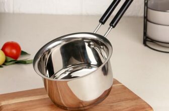 The Earth Store Stainless Steel Sauce Pan 1200 ML | Heavy Gauge Sandwich Bottom Saucepan with Bakelite Handle | Induction & Gas Compatible Tea Pan | Milk Pan