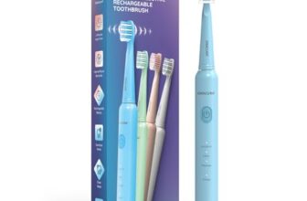 ORACURA SB200 Blue Electric Toothbrush for Men & Women, 1 Year Warranty, 36,000 strokes/min, 3 Modes, IPX7 Waterproof, 25 Days Charging Time Cycle, 2 Mins Auto-Timer