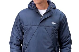 The Indian Garage Co Men Navy Blue Slim Fit Solid Jacket (Navy Blue_XXL)