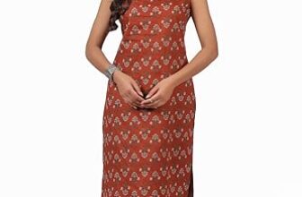 Women’s Cotton Red Floral Kurti