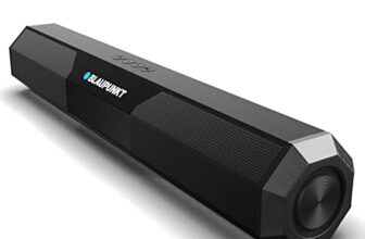 Blaupunkt SBA20+ 20W Bluetooth Soundbar for TV with Bluetooth/SD Card/Aux, Mini Sound/Audio System for TV Speakers, Mobile, PC, Projectors, Tablets, Laptops