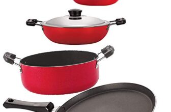 Nirlon Non Stick Aluminium Cookware Set of 4 Pieces (FT13_DKD(M)_CVG_CS24)