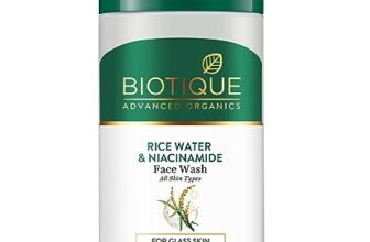 Biotique Rice Water & Niacinamide Gel Face Wash Removes Excess Oils & Reduce Blemishes of the Skin | Glass Skin | For Men & Women – 25ml