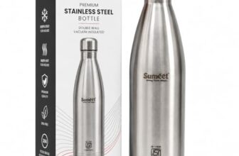 Sumeet Thermo1000 Stainless Steel 24 Hours Hot & Cold ISI Certified Double Walled Leak Proof Vacuum Flask/Water Bottle 1000ml (1 Liter) for Office/School/College/Gym/Picnic/Home/Trekking, Silver