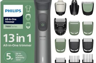 Philips India’s No.1 Men’s Trimmer* | Ultimate Precision | BeardSense Technology- Scans 125x/sec, adapts to density | All-in-One Full body Grooming Kit | 120min runtime | IPX7 | 5yr warranty* | MG7922