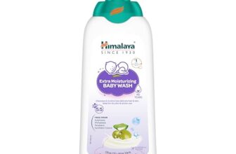 Himalaya Extra Moisturizing Baby Wash 400ml with Olive Oil, Aloevera, Milk | pH 5.5 | No.1 Doctor Recommended Brand | 100% Soap Free Cleanser for Dry Skin | Moisturized & Soft Skin | Tear Free