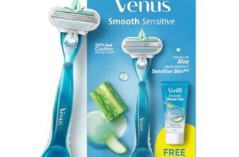Gillette Venus Smooth Hair Removal Razor for Women with Aloe Vera with FREE Venus Smooth Shave Gel, 1 Pc