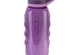 Attro Gripstar Sports 1500ml Water Bottle with Easy to Carry Grip Handle BPA Free Food Grade Leak Proof Ideal for Gym Workout, School, Office & Outdoor – Purple, Plastic