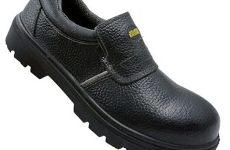 Jama Electrical Safety Shoe JS114, ESR up to 15kV | 200J Fiber Toe, Light Weight, Slip-On Leather Shoe, Self Cleaning Anti-Skid Sole | Size 06 UK/INDIA
